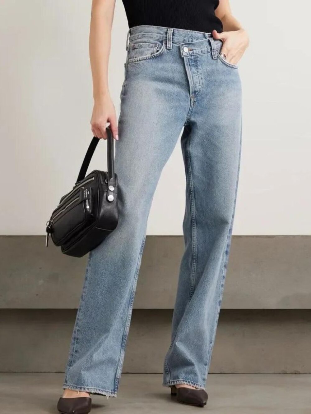 Agolde Criss Cross Straight Leg 5 pocket jeans 22